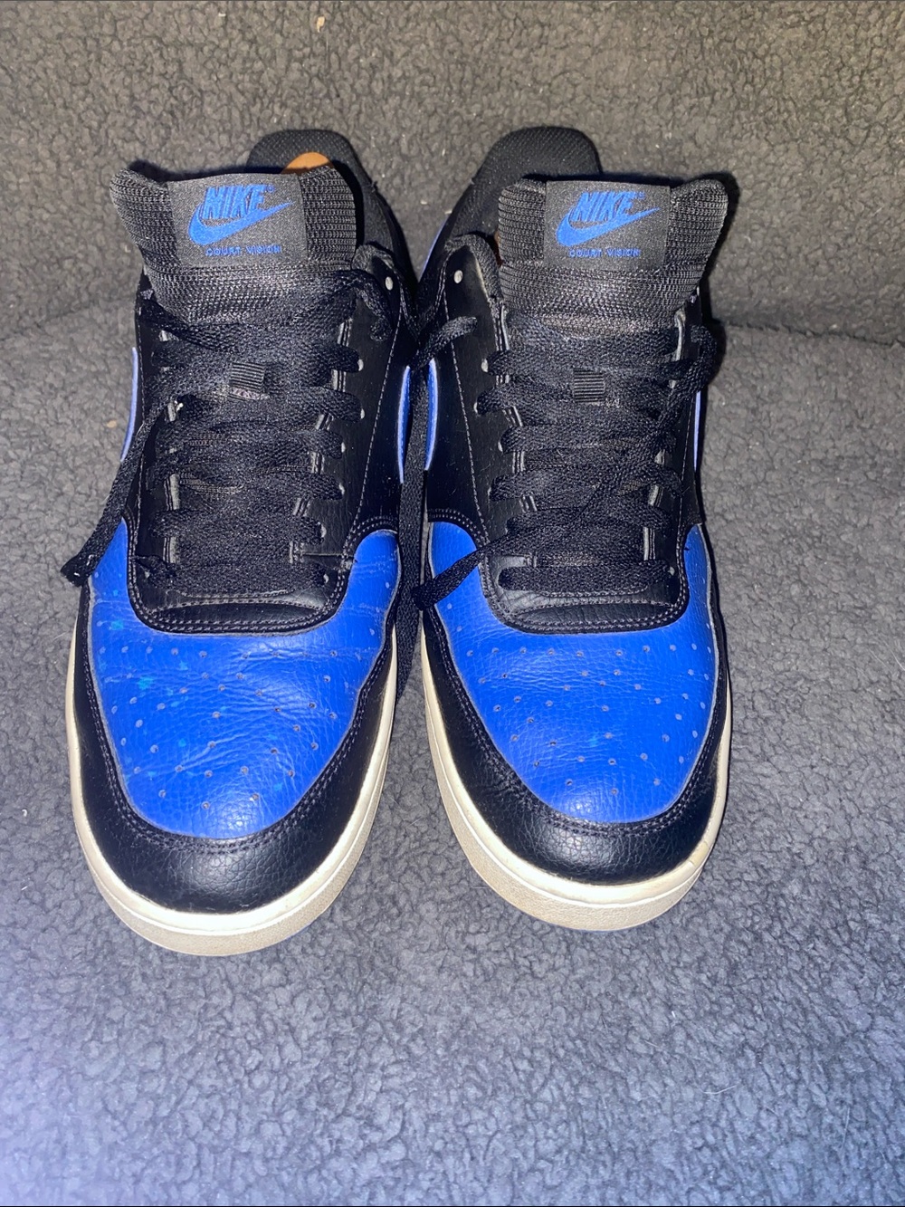 Nike Men's Black and Royal Blue Low-Top Sneakers